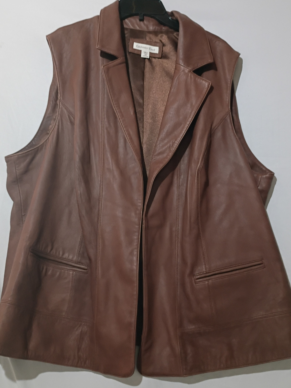 Coldwater Creek Brown Leather Vest